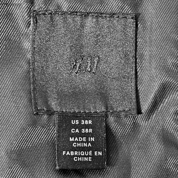 🛑 H&M Men's Versatile Warm Gray Wool Blend Button-up Coat Size 38R - Picture 7 of 8